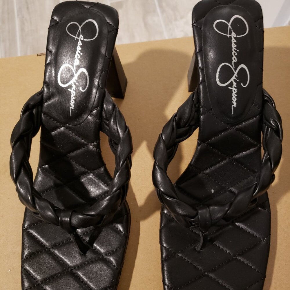 Jessica Simpson Braided Faux Leather Slide/Sandals (8.5 M/39)